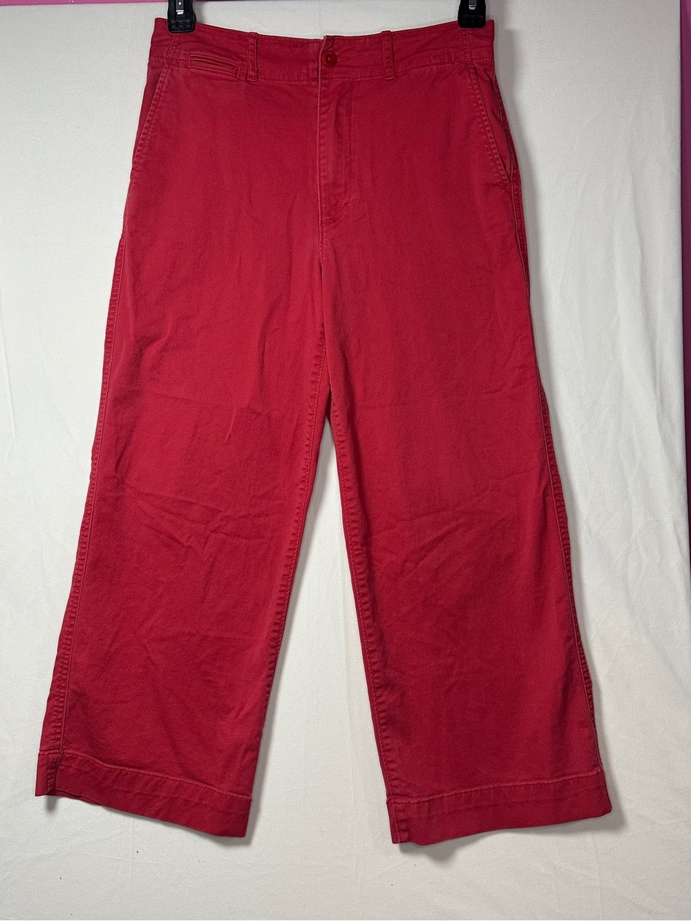 Polo Ralph Lauren Red Chino Pants wide leg baggy barrel pants Cotton size 2 fall